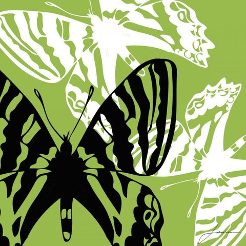 Pop Fly VI White Modern Wood Framed Art Print by Burghardt, James