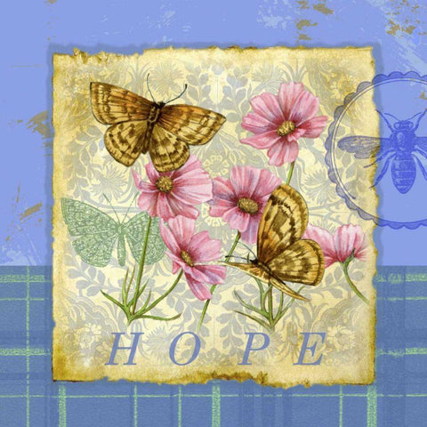 Papillon Plaid III Black Modern Wood Framed Art Print with Double Matting by Maday, Jane