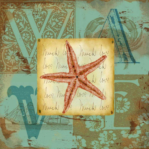 Sand and Surf II Gold Ornate Wood Framed Art Print with Double Matting by Maday, Jane