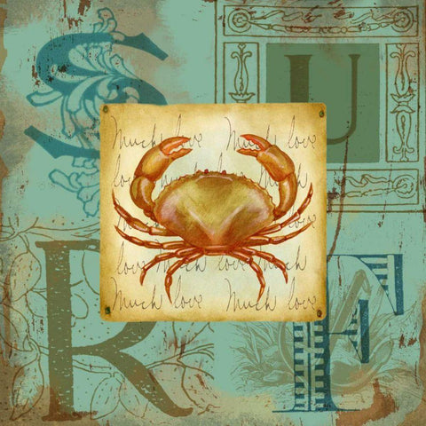 Sand and Surf III Black Ornate Wood Framed Art Print with Double Matting by Maday, Jane