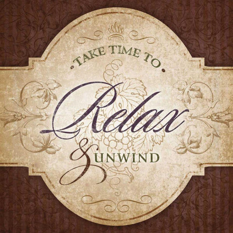 Wine Inspiration IV Gold Ornate Wood Framed Art Print with Double Matting by Beth Anne Creative