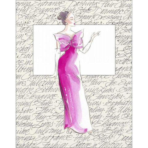 50s Fashion II Gold Ornate Wood Framed Art Print with Double Matting by Della-Piana, Elissa
