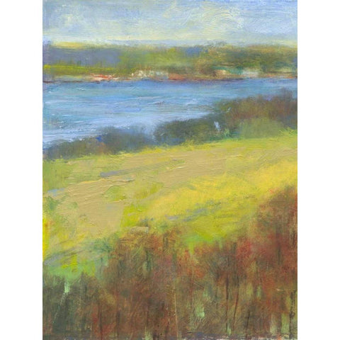Mountain View I Black Modern Wood Framed Art Print with Double Matting by Thomas, H.
