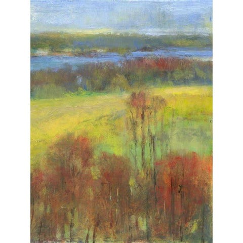 Mountain View II Gold Ornate Wood Framed Art Print with Double Matting by Thomas, H.