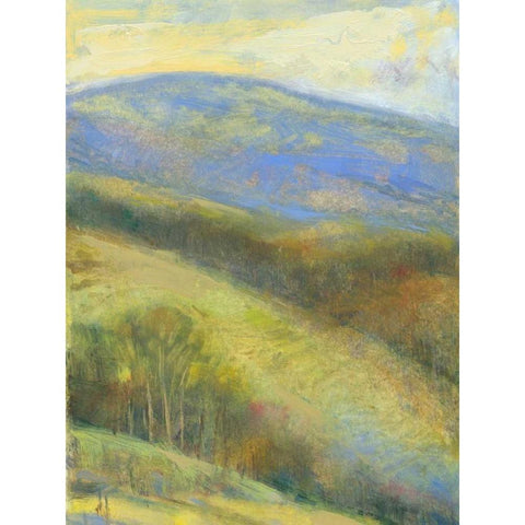 Mountain View III Black Modern Wood Framed Art Print with Double Matting by Thomas, H.