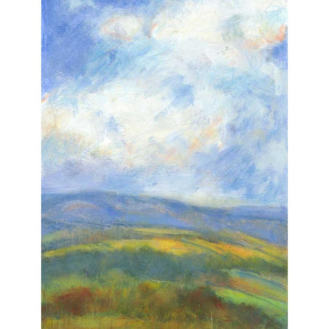 Mountain View V Gold Ornate Wood Framed Art Print with Double Matting by Thomas, H.