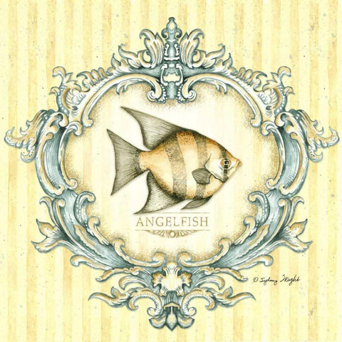 Coastal Life I White Modern Wood Framed Art Print with Double Matting by Wright, Sydney