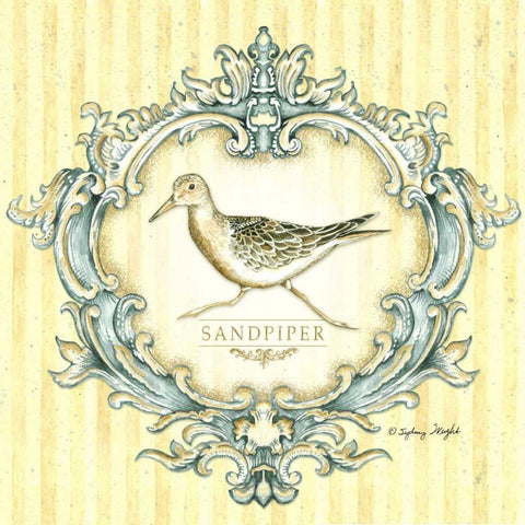 Coastal Life IV Black Ornate Wood Framed Art Print with Double Matting by Wright, Sydney