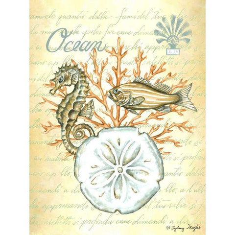 Under The Sea III Gold Ornate Wood Framed Art Print with Double Matting by Wright, Sydney