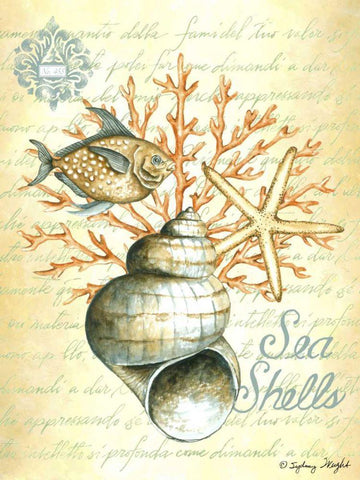 Under The Sea IV Black Ornate Wood Framed Art Print with Double Matting by Wright, Sydney