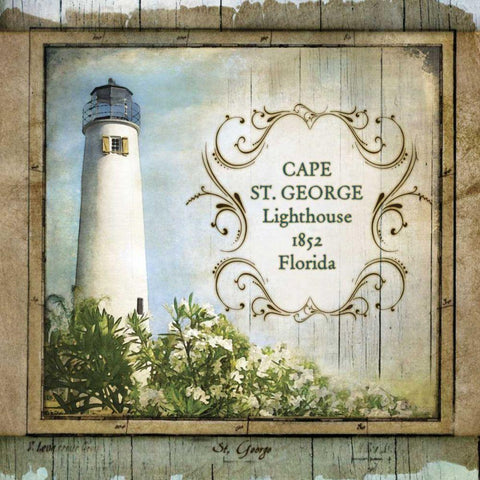 Florida Lighthouse X Black Modern Wood Framed Art Print by Beth Anne Creative