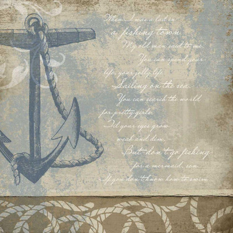 Coastal Inspiration VI White Modern Wood Framed Art Print with Double Matting by Beth Anne Creative