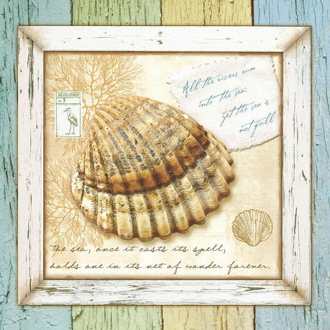 Sea Treasures V Gold Ornate Wood Framed Art Print with Double Matting by Beth Anne Creative