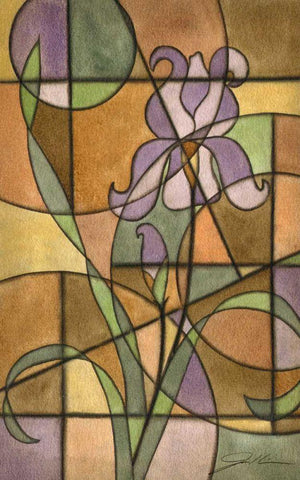 Craftsman Flower III Black Ornate Wood Framed Art Print with Double Matting by Higby, Jason