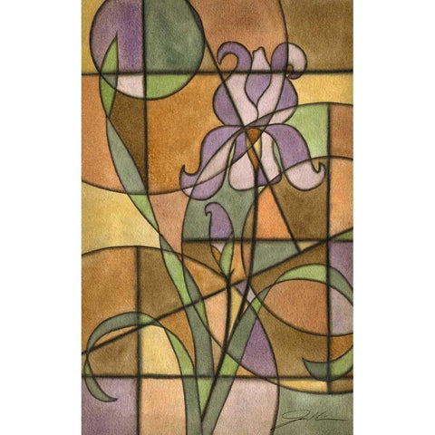Craftsman Flower III Black Modern Wood Framed Art Print with Double Matting by Higby, Jason