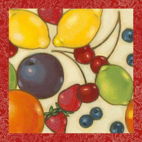 Fruit Medley I Black Ornate Wood Framed Art Print with Double Matting by Wyatt Jr., Norman