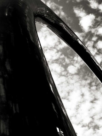 Sky Sculpture I White Modern Wood Framed Art Print with Double Matting by Ling, Tang