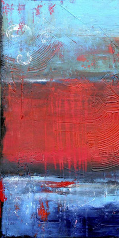 Road House Blues I White Modern Wood Framed Art Print with Double Matting by Ashley, Erin