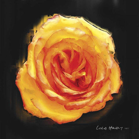Vibrant Flower II White Modern Wood Framed Art Print with Double Matting by Henry, Lola