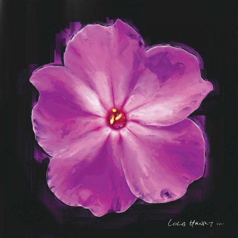 Vibrant Flower III White Modern Wood Framed Art Print with Double Matting by Henry, Lola