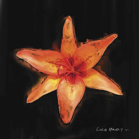 Vibrant Flower VI White Modern Wood Framed Art Print with Double Matting by Henry, Lola