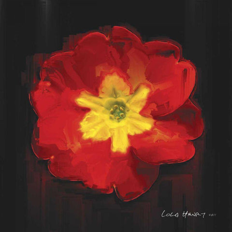 Vibrant Flower IX Gold Ornate Wood Framed Art Print with Double Matting by Henry, Lola