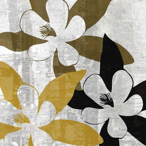 Bloomer Squares III Black Modern Wood Framed Art Print by Burghardt, James