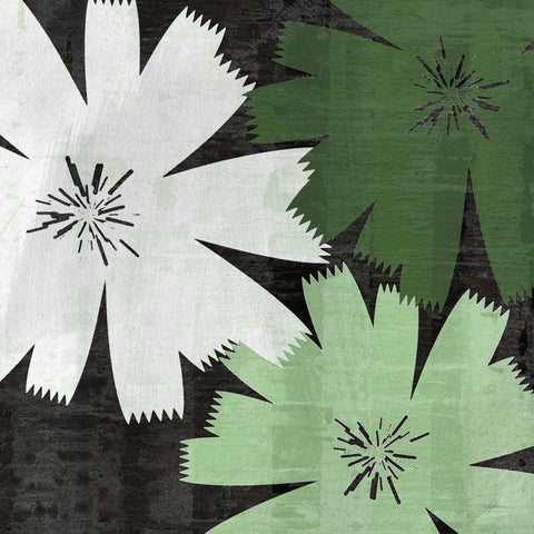 Bloomer Squares XVIII White Modern Wood Framed Art Print with Double Matting by Burghardt, James