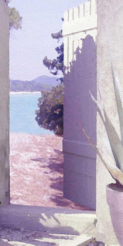 Coastal Doorway IV Black Ornate Wood Framed Art Print with Double Matting by Bay, Noah