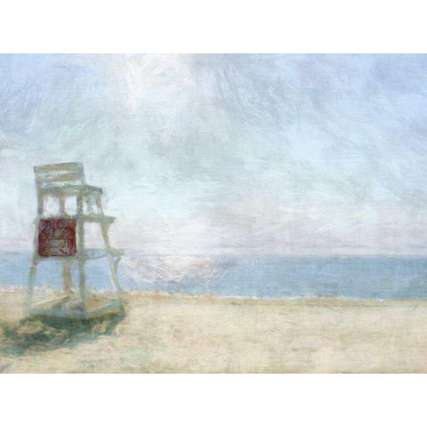 Beach Lookout I Gold Ornate Wood Framed Art Print with Double Matting by Bay, Noah