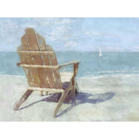 Beach Lookout II White Modern Wood Framed Art Print by Bay, Noah