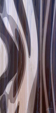 Bentwood Panel I Black Ornate Wood Framed Art Print with Double Matting by Burghardt, James