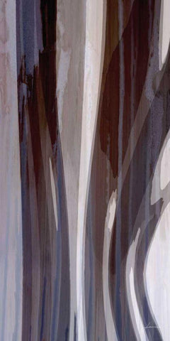 Bentwood Panel IV White Modern Wood Framed Art Print with Double Matting by Burghardt, James