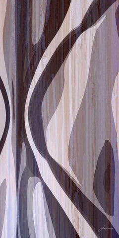 Bentwood Panel VI White Modern Wood Framed Art Print with Double Matting by Burghardt, James