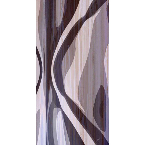 Bentwood Panel VI Black Modern Wood Framed Art Print with Double Matting by Burghardt, James