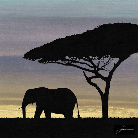 Savanna I White Modern Wood Framed Art Print with Double Matting by Burghardt, James