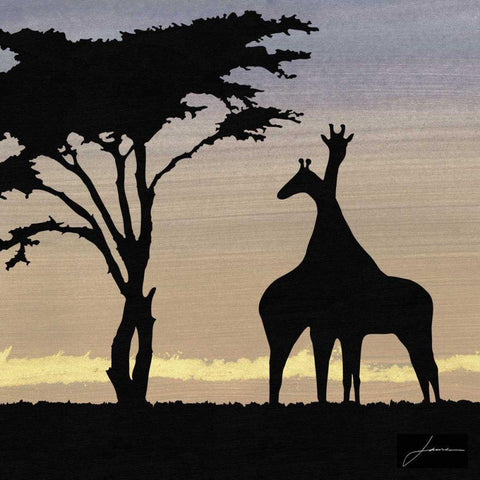 Savanna IV Black Modern Wood Framed Art Print with Double Matting by Burghardt, James