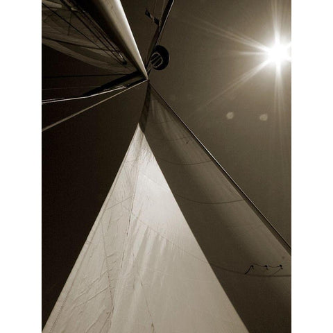 Sail Geometry I Black Modern Wood Framed Art Print with Double Matting by Bay, Noah