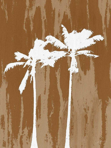 Oasis III White Modern Wood Framed Art Print with Double Matting by Burghardt, James