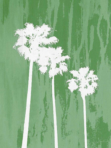 Oasis IV White Modern Wood Framed Art Print with Double Matting by Burghardt, James