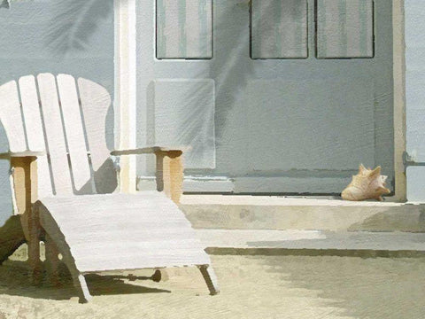 Finnegan Point I White Modern Wood Framed Art Print with Double Matting by Bay, Noah