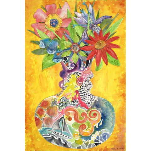 Patricia White Modern Wood Framed Art Print by Smith, Kaeli