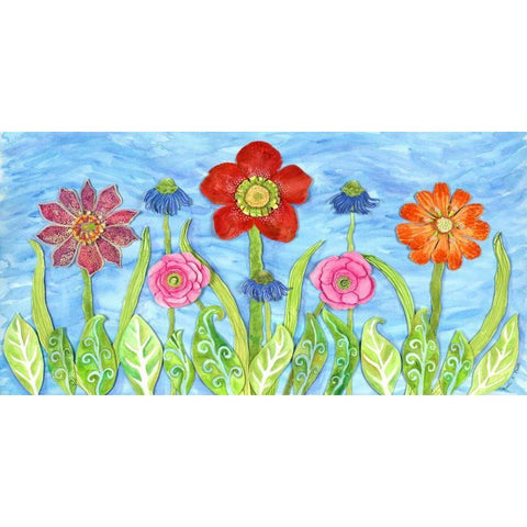 Flower Play II White Modern Wood Framed Art Print by Smith, Kaeli