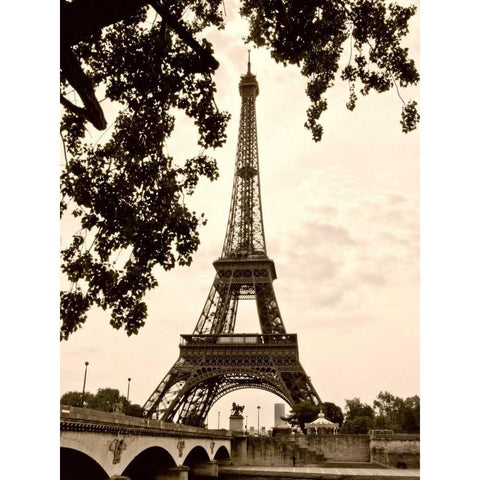 Eiffel Views I Black Modern Wood Framed Art Print with Double Matting by Perry, Rachel