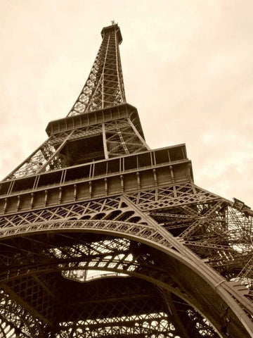 Eiffel Views II White Modern Wood Framed Art Print with Double Matting by Perry, Rachel
