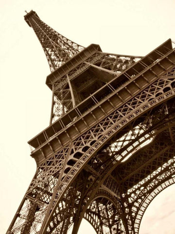 Eiffel Views IV White Modern Wood Framed Art Print with Double Matting by Perry, Rachel