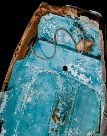 Wooden Rowboats I Black Ornate Wood Framed Art Print with Double Matting by Perry, Rachel