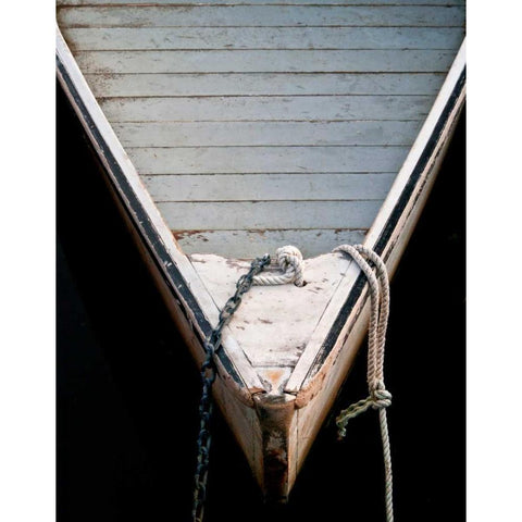 Wooden Rowboats II White Modern Wood Framed Art Print by Perry, Rachel