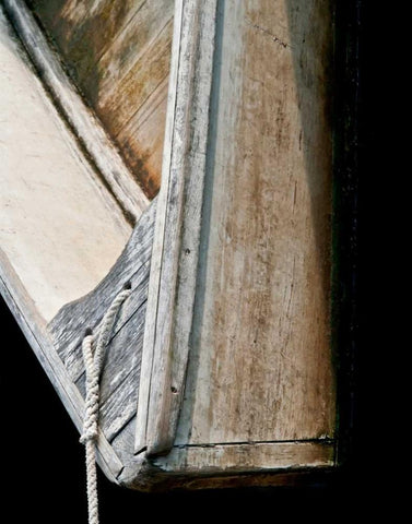 Wooden Rowboats IV Black Ornate Wood Framed Art Print with Double Matting by Perry, Rachel