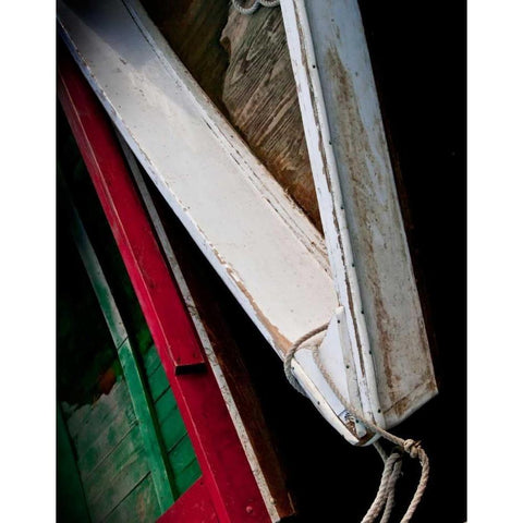 Wooden Rowboats VI Black Modern Wood Framed Art Print with Double Matting by Perry, Rachel